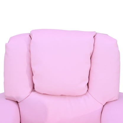 Kids Chair, Minichair, Kids Sofa for 3-6 Years Old, Reclining Function, Built-in Cup Holder, Pink, 62 x 56 x 69 cm