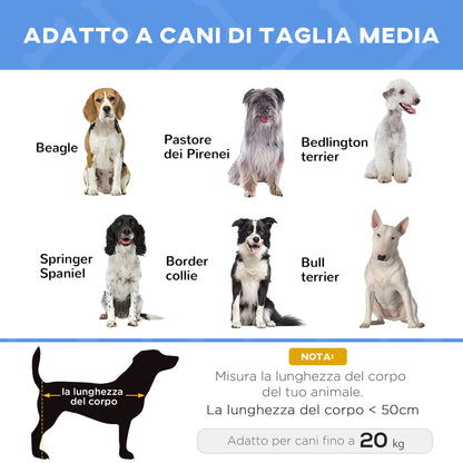 Medium Size Folding Dog Bed for Indoor and Outdoor, Raised Dog Bed, Metal and Oxford Fabric Dog House, 76x61x18 cm, Blue