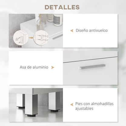 Modern Bathroom Auxiliary Cabinet with 4 Drawers and 4 Legs Storage Cabinet for Living Room Bedroom Anti-topple Load 30 kg 30x30x93 cm Glossy White