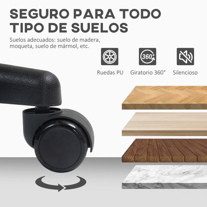 Armless Ergonomic Office Chair Mesh Back Swivel Desk Chair Adjustable Height Office Chair 120 kg Load Capacity White