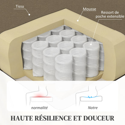 Reclining Chair Relaxation Armchair with Manual 160° Adjustable Backrest, Integrated Footrest for Living Room Bedroom Home Cinema, Weight Capacity 120kg, Beige