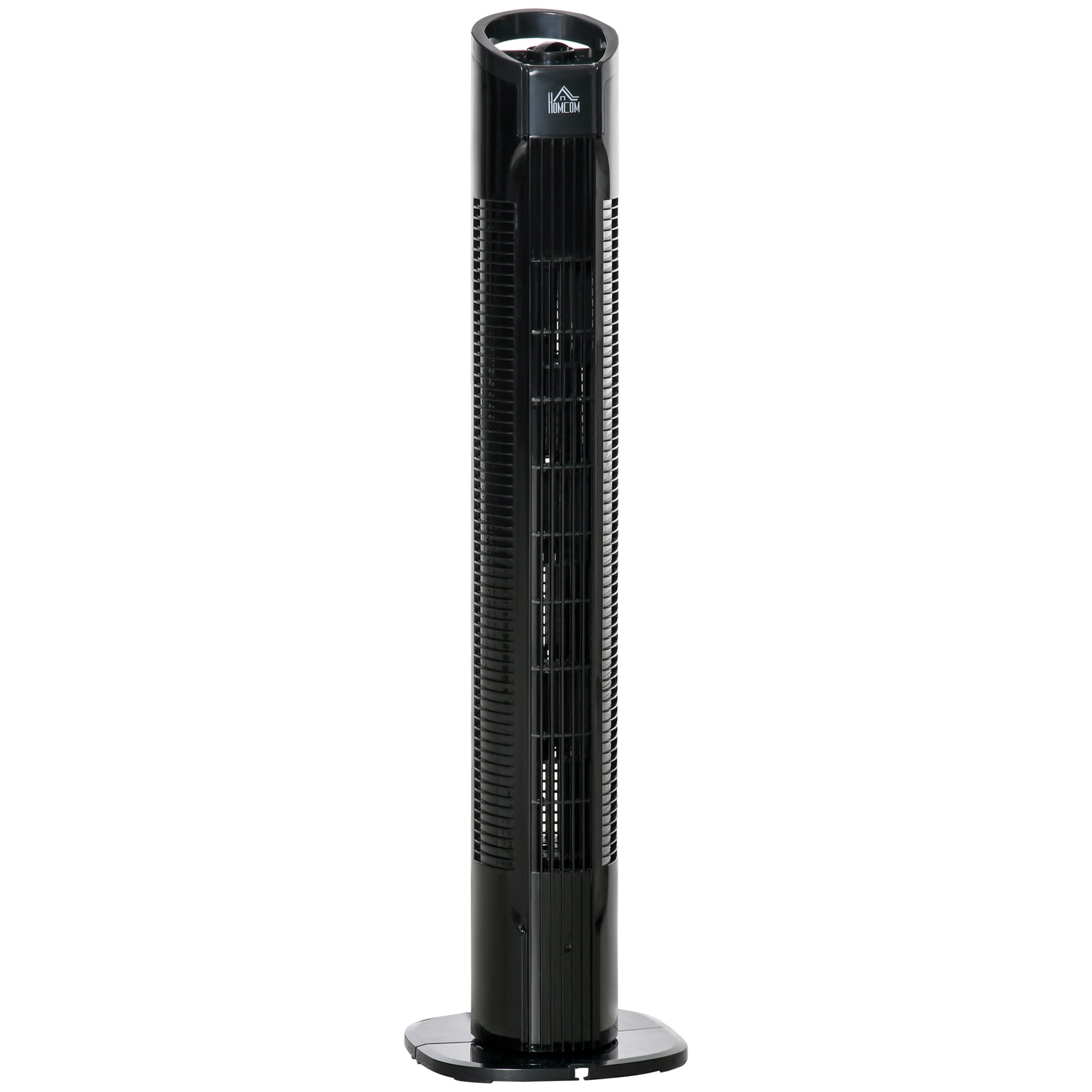 Modern Column Fan, 3 Speeds with 70° Oscillation, Tower Fan with Round Base and Handle, 50W Power, Ø 20 x 78.5 cm, black
