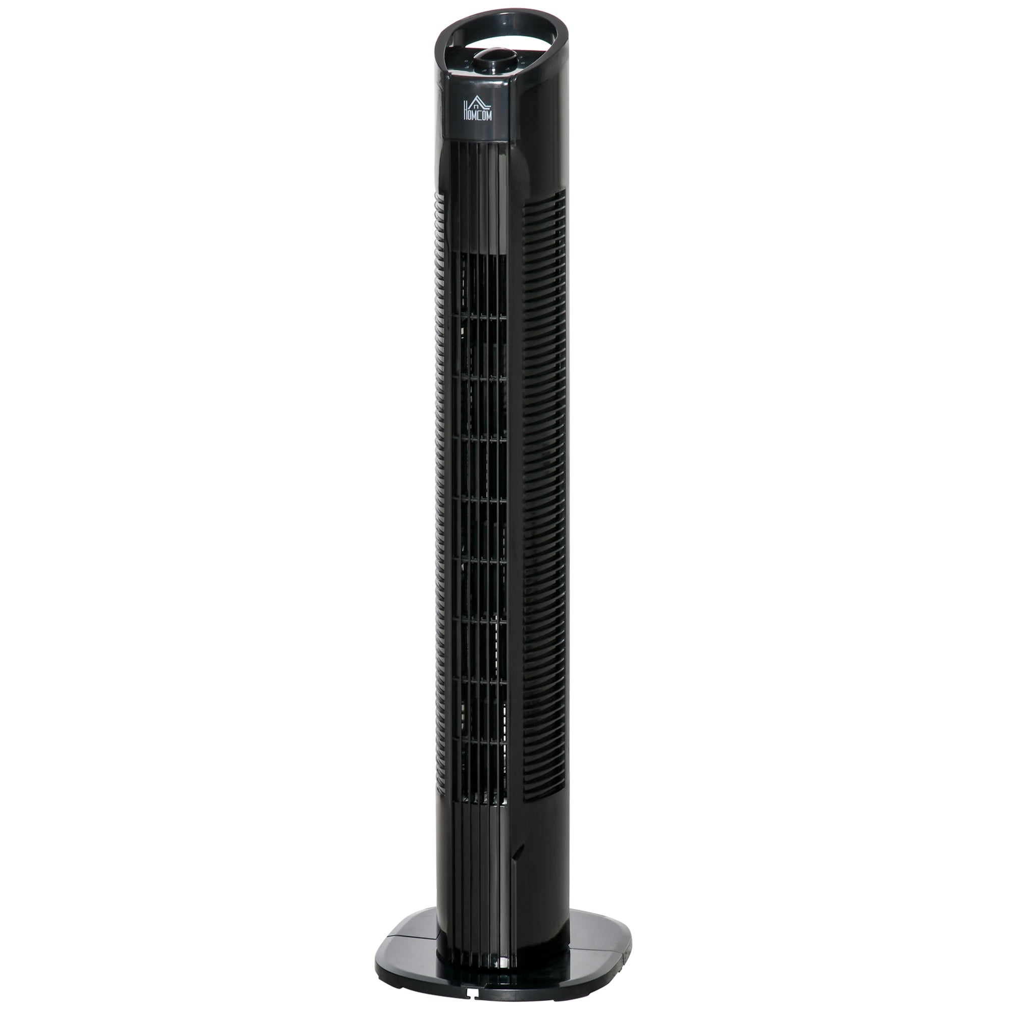 Modern Column Fan, 3 Speeds with 70° Oscillation, Tower Fan with Round Base and Handle, 50W Power, Ø 20 x 78.5 cm, black