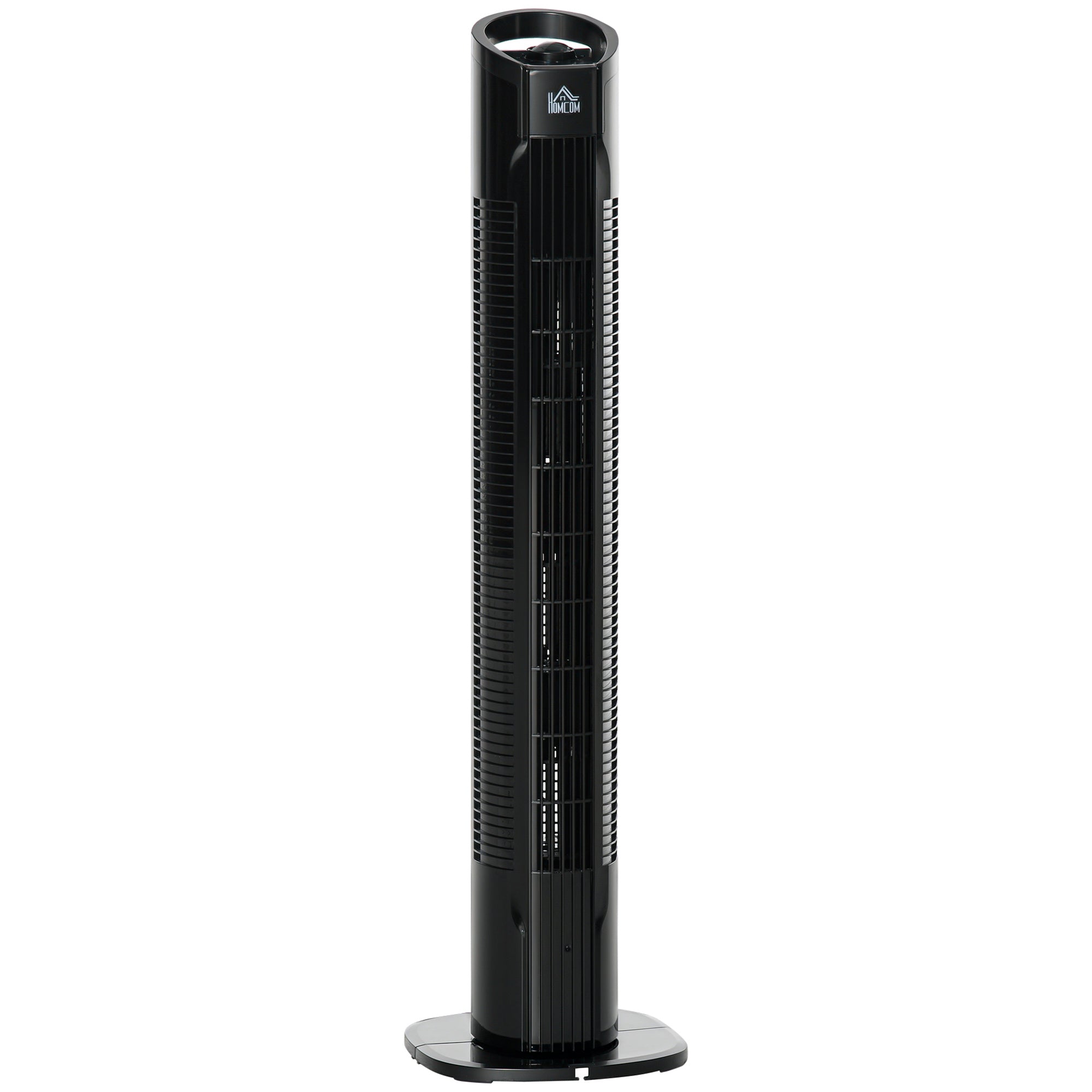 Modern Column Fan, 3 Speeds with 70° Oscillation, Tower Fan with Round Base and Handle, 50W Power, Ø 20 x 78.5 cm, black