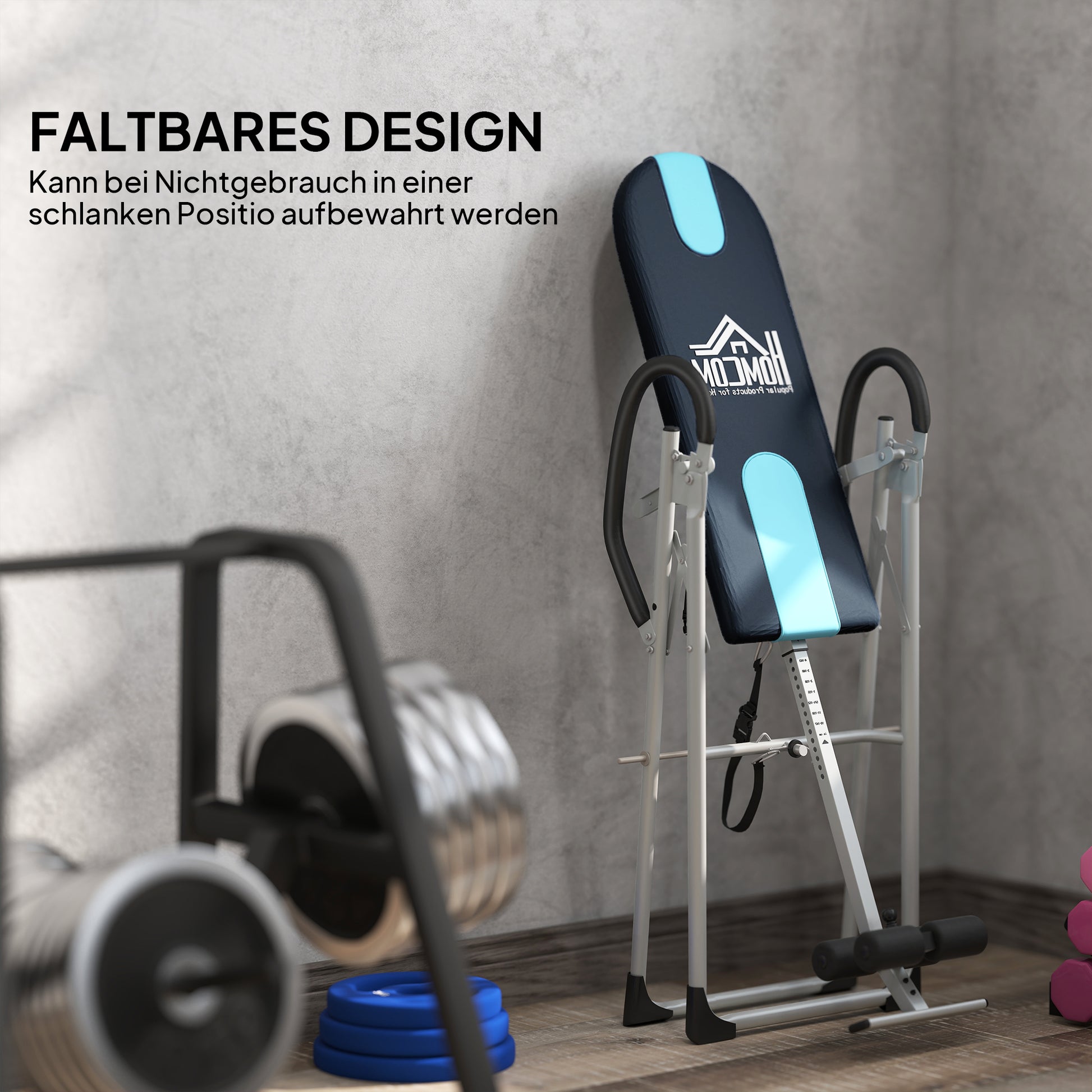 foldable inversion bench gravity trainer with safety belt inversion table with adjustable inversion angle stretching bench to relieve the spine, back trainer supports up to 136kg