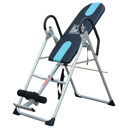 foldable inversion bench gravity trainer with safety belt inversion table with adjustable inversion angle stretching bench to relieve the spine, back trainer supports up to 136kg