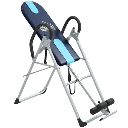 foldable inversion bench gravity trainer with safety belt inversion table with adjustable inversion angle stretching bench to relieve the spine, back trainer supports up to 136kg