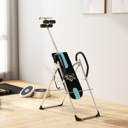 foldable inversion bench gravity trainer with safety belt inversion table with adjustable inversion angle stretching bench to relieve the spine, back trainer supports up to 136kg