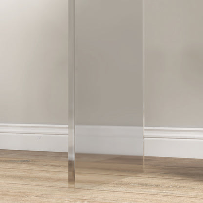 U-Shaped Acrylic Coffee Table, Modern Table with Smooth Edges and Rounded Corners, 53.5x30.5x53.5 cm, Transparent