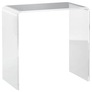 U-Shaped Acrylic Coffee Table, Modern Table with Smooth Edges and Rounded Corners, 53.5x30.5x53.5 cm, Transparent