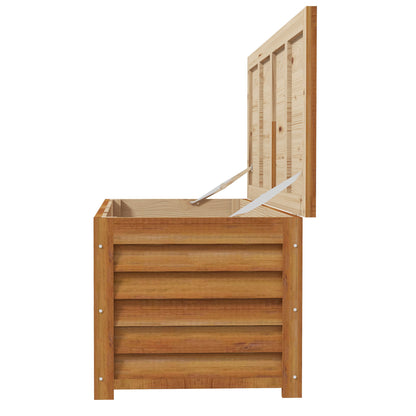 Outdoor Garden Storage Chest 176L in Wood with Handle, dim. 130L x 50W x 45H cm