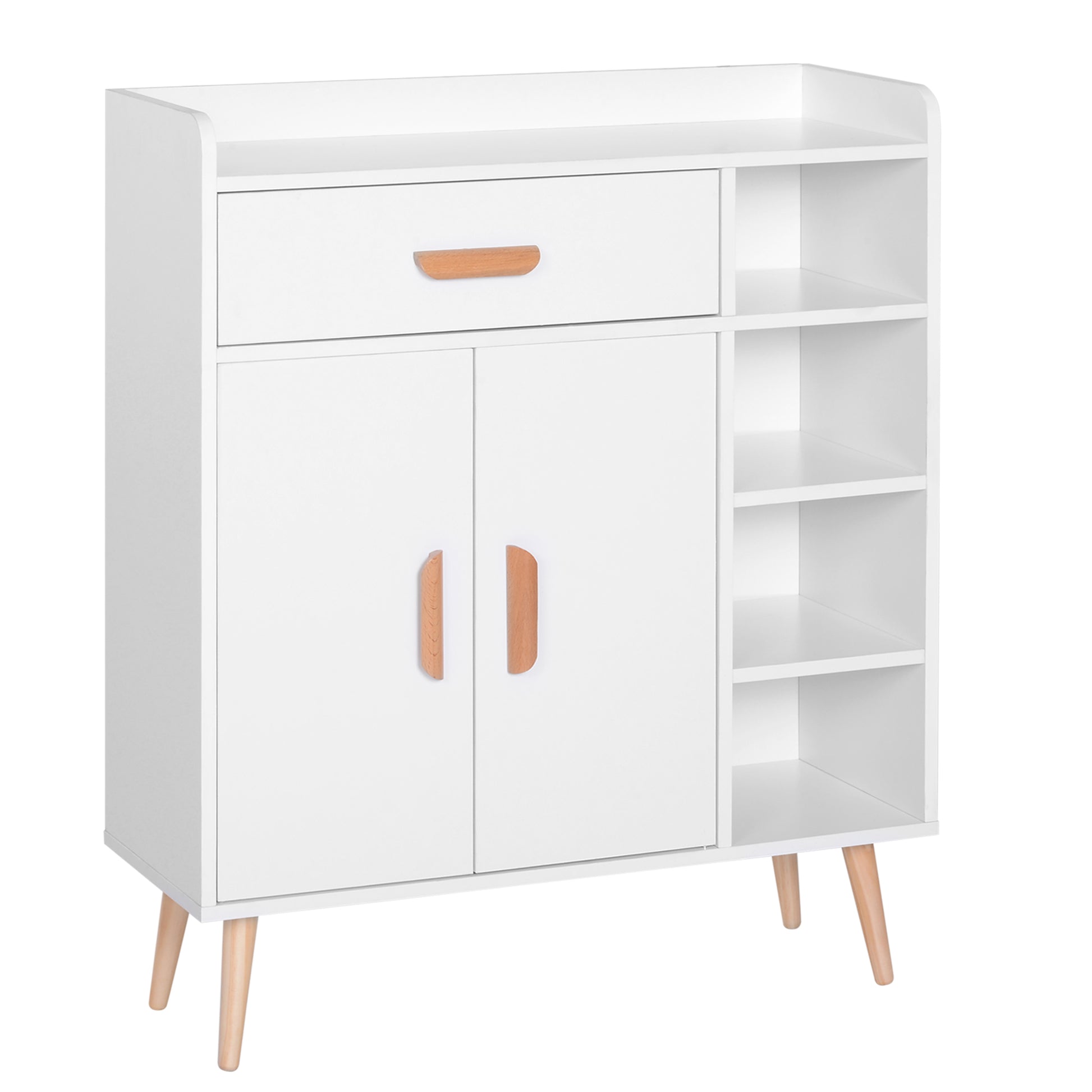 Sideboard Buffet Cabinet Console Table Multi-Functional Furniture for Dining Room Living Room Bathroom Hallway 31.5x11.6x37.8 inches
