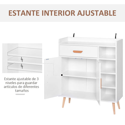 Sideboard Buffet Cabinet Console Table Multi-Functional Furniture for Dining Room Living Room Bathroom Hallway 31.5x11.6x37.8 inches