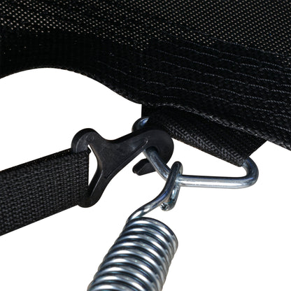 Outdoor Trampoline, Elastic Mat for Children and Adults for Garden with Safety Net, Ladder, and Padded Edge, Garden and Home Games, Ø244x240cm, Blue and Black