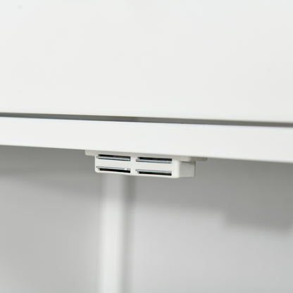 Bathroom Cabinet with 1 Drawer 2 Doors and Adjustable Interior Shelf Storage Auxiliary Furniture Multifunctional for Living Room Kitchen Anti-tip 60x30x80 cm White