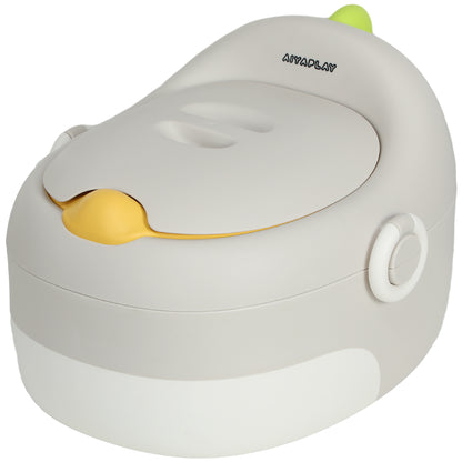 3-in-1 Children's Potty, Removable Potty, Potty with Handles, for Children 6-72 Months, Up to 50 kg Capacity, Plastic, Faux Leather, Gray