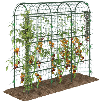 Metal Trellis Arch Rustproof Plant Support for Climbing Plants Cucumbers Trellis 43 x 182 x 183 cm Garden Trellis Plant Trellis for Tomatoes, Vegetables, Flowers Climbing Plants Black
