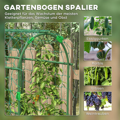 Metal Trellis Arch Rustproof Plant Support for Climbing Plants Cucumbers Trellis 43 x 182 x 183 cm Garden Trellis Plant Trellis for Tomatoes, Vegetables, Flowers Climbing Plants Black