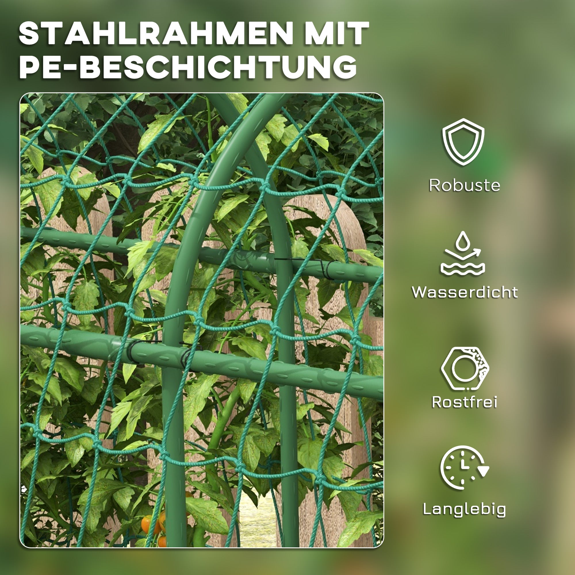Metal Trellis Arch Rustproof Plant Support for Climbing Plants Cucumbers Trellis 43 x 182 x 183 cm Garden Trellis Plant Trellis for Tomatoes, Vegetables, Flowers Climbing Plants Black