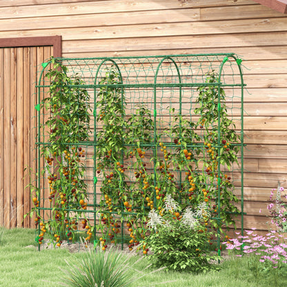 Metal Trellis Arch Rustproof Plant Support for Climbing Plants Cucumbers Trellis 43 x 182 x 183 cm Garden Trellis Plant Trellis for Tomatoes, Vegetables, Flowers Climbing Plants Black