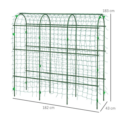 Metal Trellis Arch Rustproof Plant Support for Climbing Plants Cucumbers Trellis 43 x 182 x 183 cm Garden Trellis Plant Trellis for Tomatoes, Vegetables, Flowers Climbing Plants Black