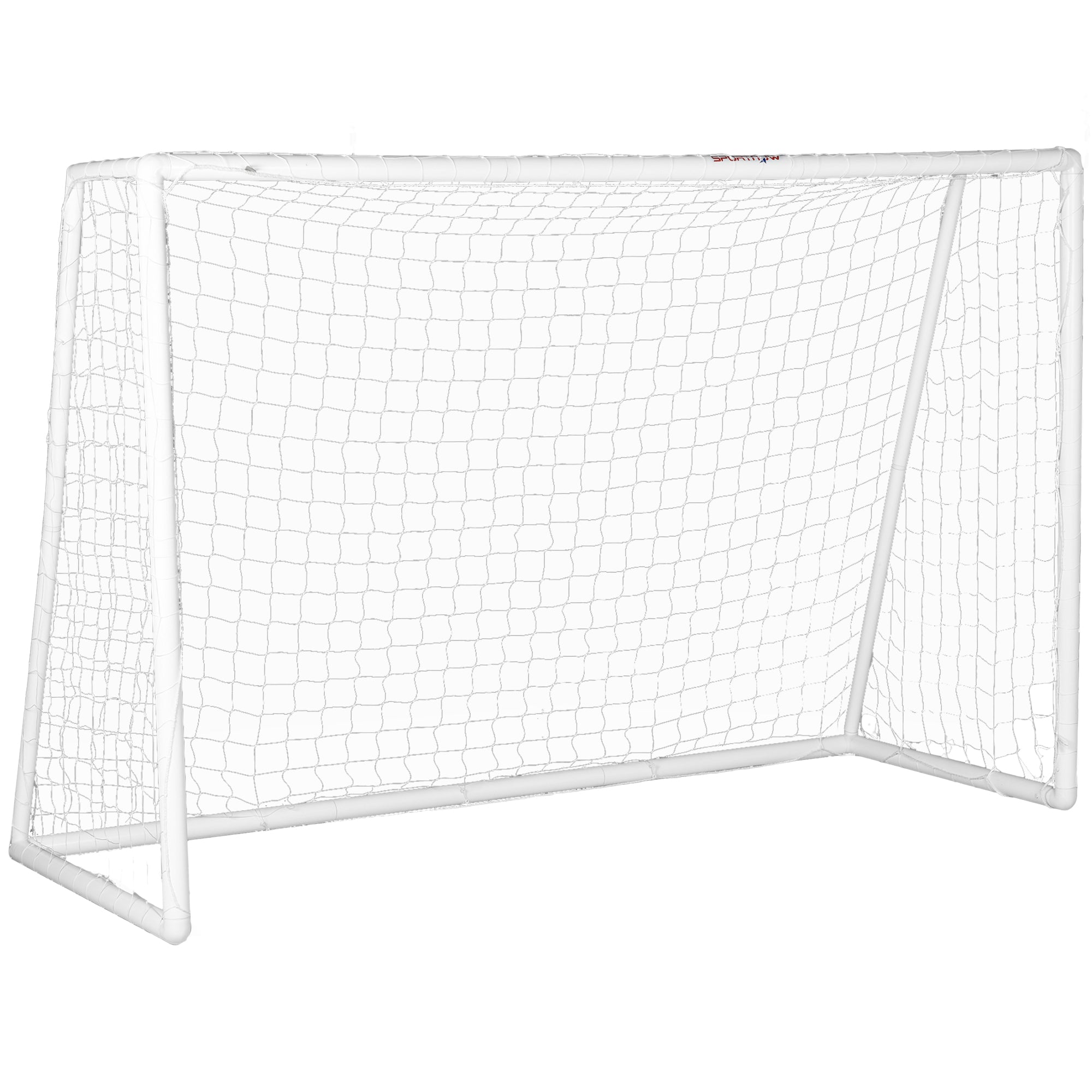 SPORTNOW PVC Football Goal Training Goal Football Net - includes stakes - dim. 300L x 120W x 200H cm white