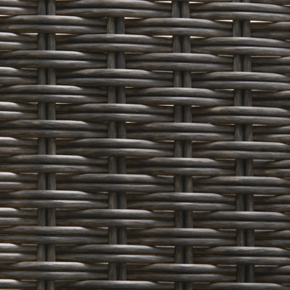 Swing Chair Rocking Armchair Garden Chair with Cushion, Polyrattan+Metal, Brown+Cream, 66 x 88 x 98 cm