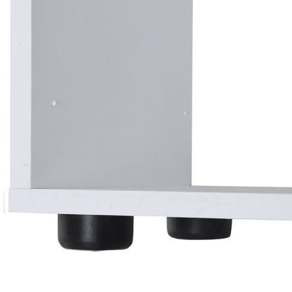 Modern Vertical Bookshelf Design with 8 Shelves E1 Particle Board 70x24x178cm White