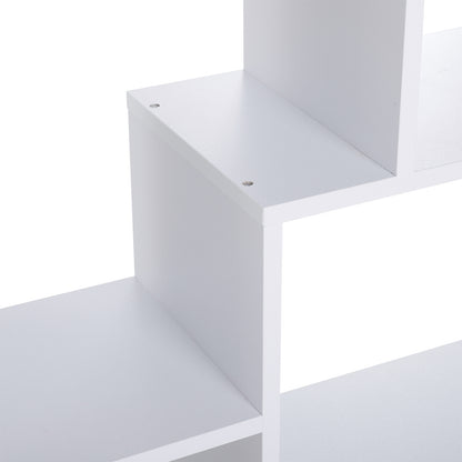 Modern Vertical Bookshelf Design with 8 Shelves E1 Particle Board 70x24x178cm White