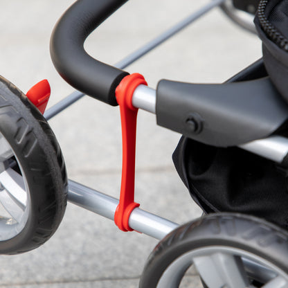 Pet Stroller Folding Dog Cart for Small Pets with Adjustable Canopy Mesh Windows Cup Holders and Wheels Load 15 kg 75x45x97 cm Black