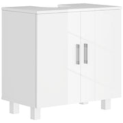 Under Sink Cabinet Sink Cabinet with Pedestal Bathroom Cabinet with 2 Doors 2 Shelves and Anti-Tip System for Bathroom 60x35x60 cm White
