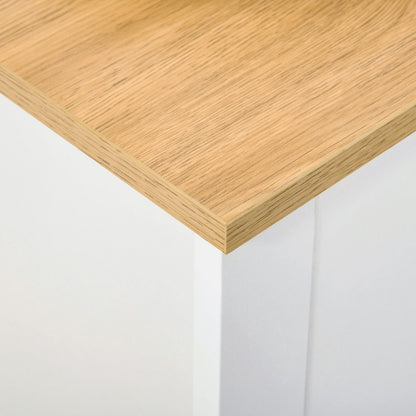 Shoe Cabinet with 2 Flaps, Shoe Rack, Narrow Shoe Storage with Adjustable Partition, Shoe Chest for 12 Pairs of Shoes 72 x 26 x 80 cm, White+Natural