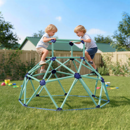 Climbing Dome Ø182.5 cm — UV-Resistant, Waterproof Outdoor Climbing Structure for Kids up to 90 kg, Ages 3–8, Plastic, Blue