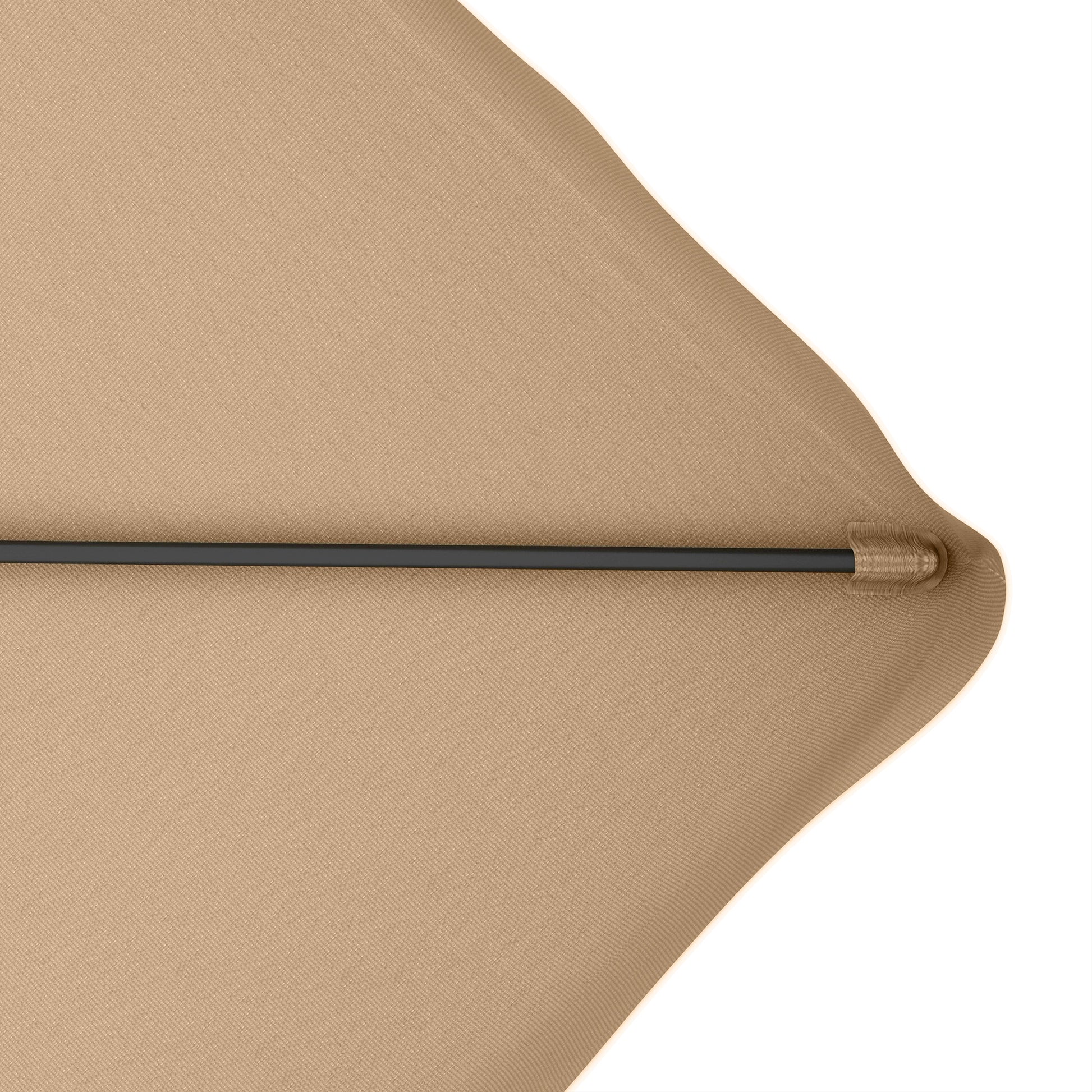 Outdoor Terrace Umbrella 2.5m Cantilever Umbrella with Crank Double Roof with Wavy Edge and Cross Base Garden Umbrella for Outdoor Patio Terrace Khaki