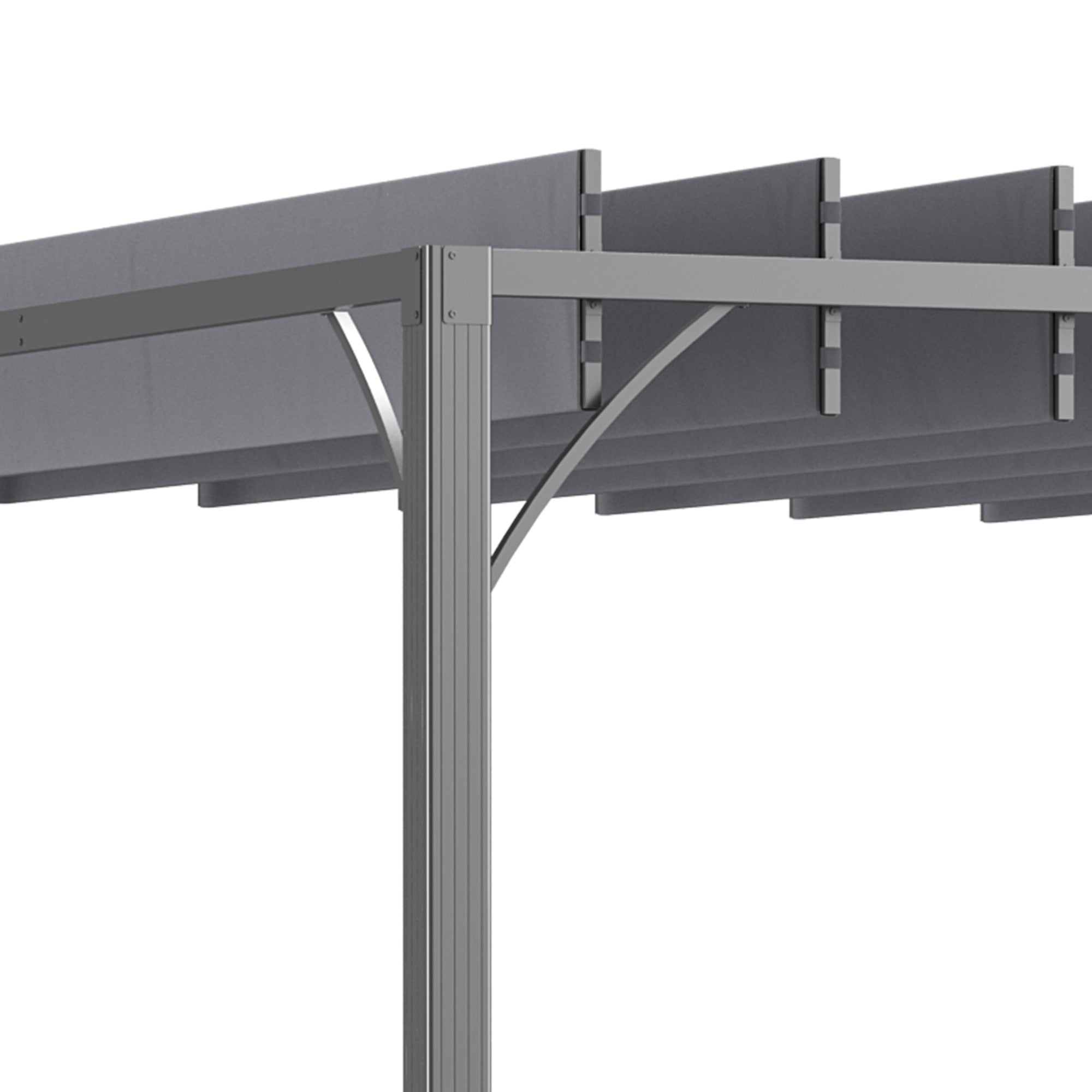 Garden Gazebo 3x3m Aluminum Pergola with Rotating Adjustable Slats Top Design up to 135° and UV 50+ Protection Pavilion for Patio Terrace Balcony Gray