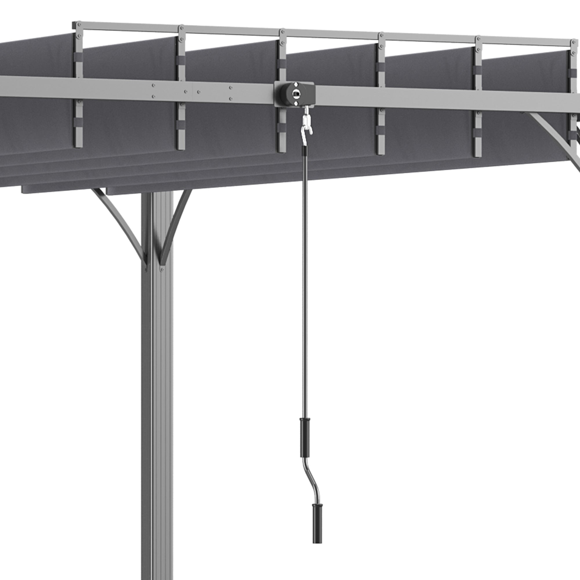 Garden Gazebo 3x3m Aluminum Pergola with Rotating Adjustable Slats Top Design up to 135° and UV 50+ Protection Pavilion for Patio Terrace Balcony Gray