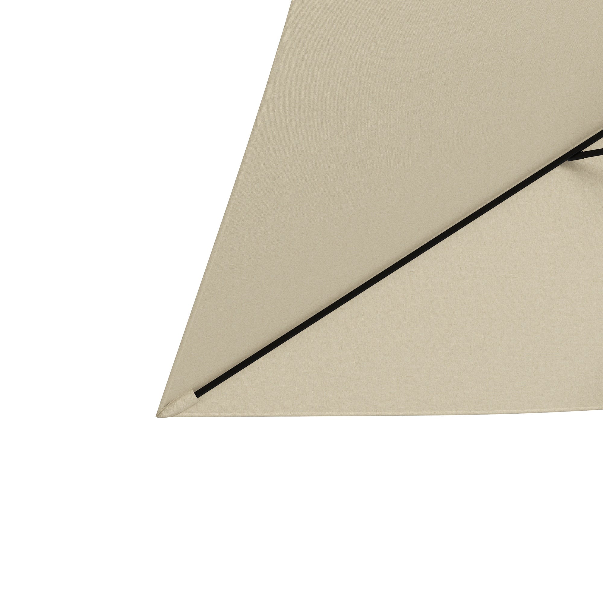 6.6 x 9.8 ft (2 x 3 m) Rectangular Tilt Patio Umbrella with Crank, 180 GSM Water-Resistant Polyester — Cream