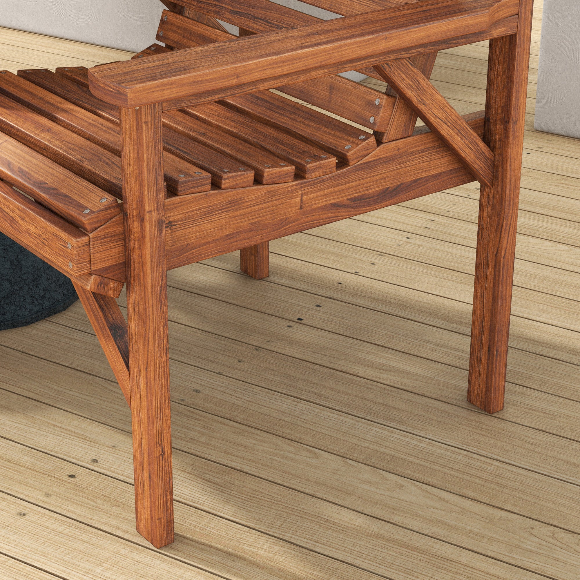 3-Piece Weatherproof Charred Pine Bistro Set — Slatted Design, Umbrella Hole, Outdoor Balcony Seating
