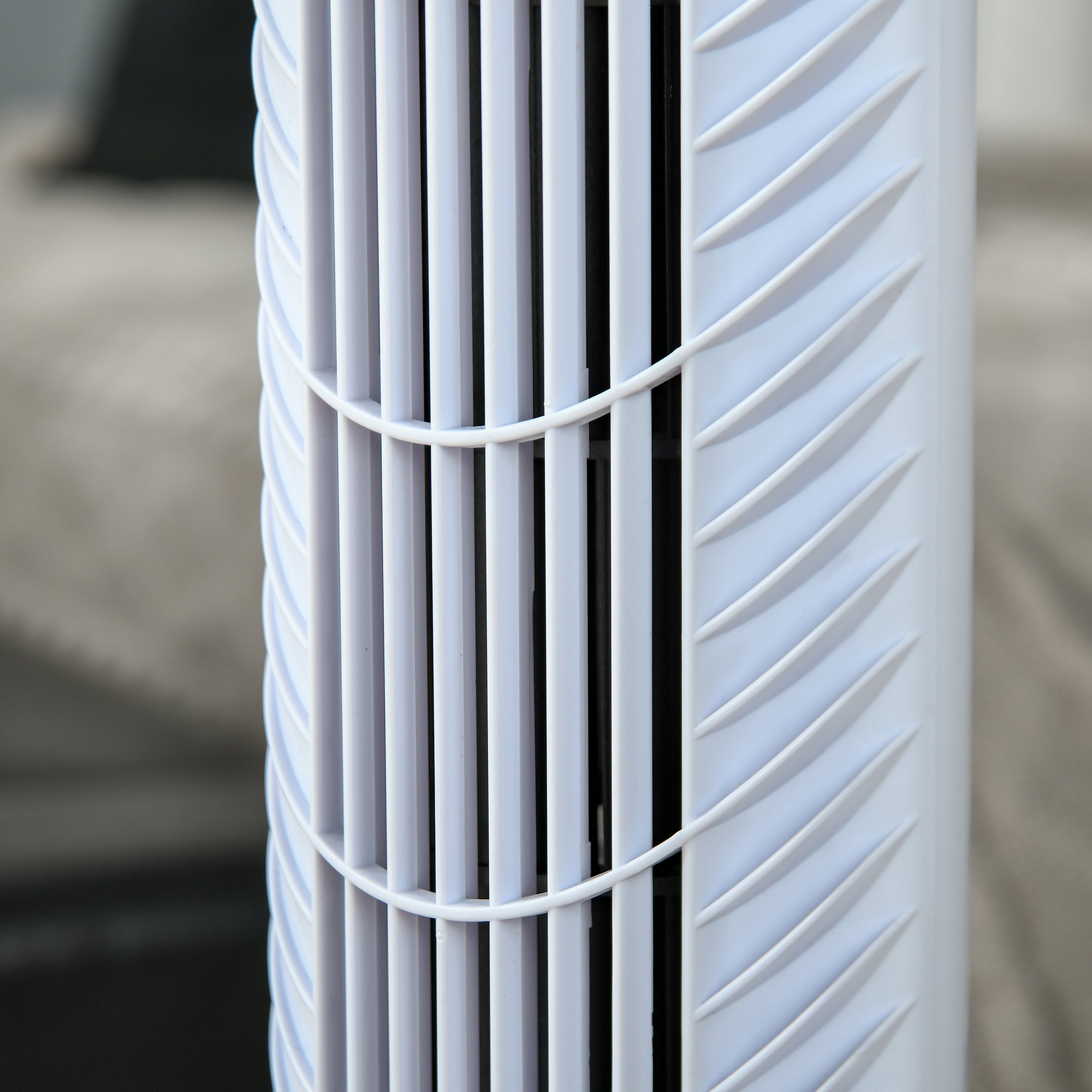 Silent Column Fan 40W Timer 3 Speeds 3 Modes Remote Control 70° Oscillating Touch Control Panel Floor Fan Height 91.5cm White