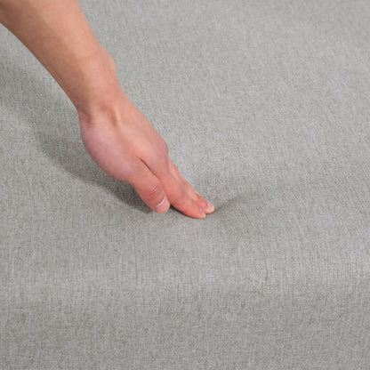 Floor Relax Chair Convertible to Chaise Longue, Adjustable in 2 Positions, Reclining and Space-saving Chair in Fabric, Light Gray