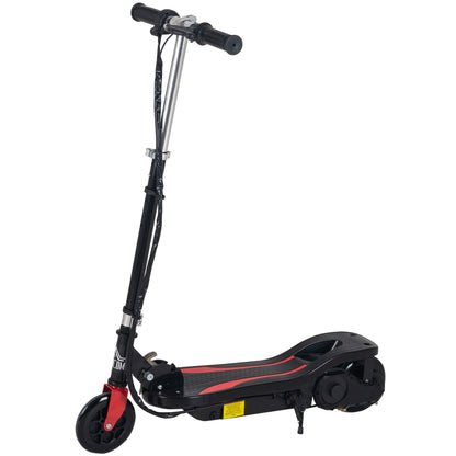 Foldable Electric Scooter for Kids 7-14 Years Max. 50 kg Scooter with Max Speed 12 km/h Adjustable Height Start Switch and Brakes 75x36x82-93 cm Black