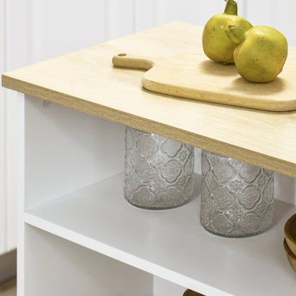 Extending Bar Table with Foldable Wing Bistro Table with Storage Compartments and 1 Door for Kitchen Dining Room 116x79.5x91 cm White