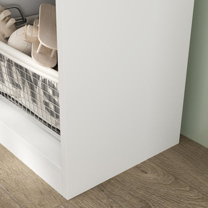 Children's Bookshelf, Toy Shelf, 3 Levels, Cute Cloud Design, Children's Storage Furniture, Children's Book Storage, 40 x 30 x 139.5 cm, for Bedroom, Reading Nook, White