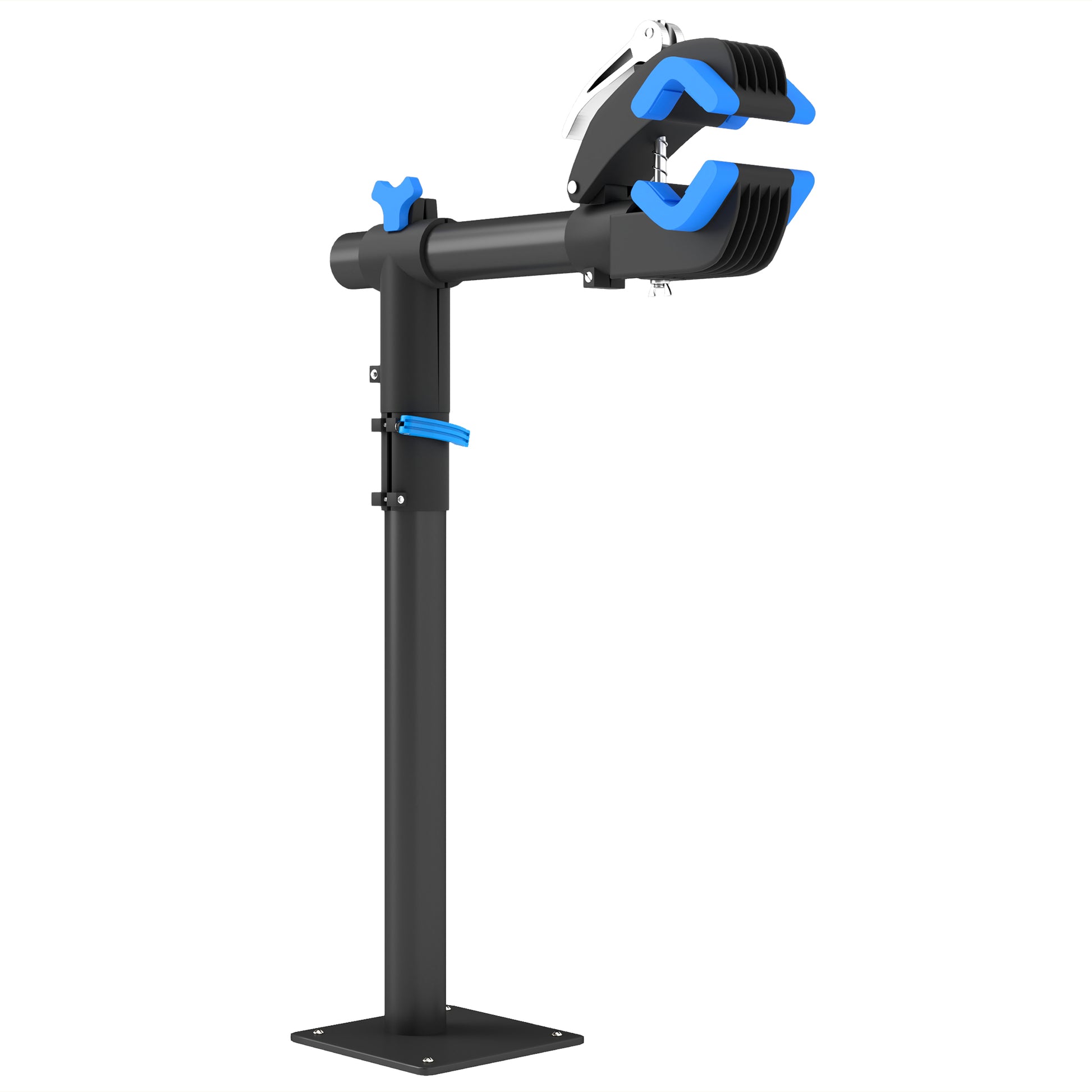 Bike Repair Stand, height-adjustable workshop stand, floor or wall-mounted bike stand, max load 25kg, maintenance repair assembly for MTB, road bike, black