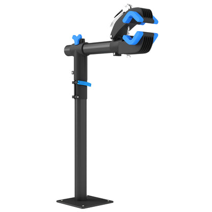 Bike Repair Stand, height-adjustable workshop stand, floor or wall-mounted bike stand, max load 25kg, maintenance repair assembly for MTB, road bike, black