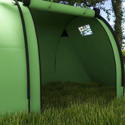 3–4 Person Waterproof Family Tent with Separate Bedroom & Living Area, 3000 mm Hydrostatic Head, Dark Green