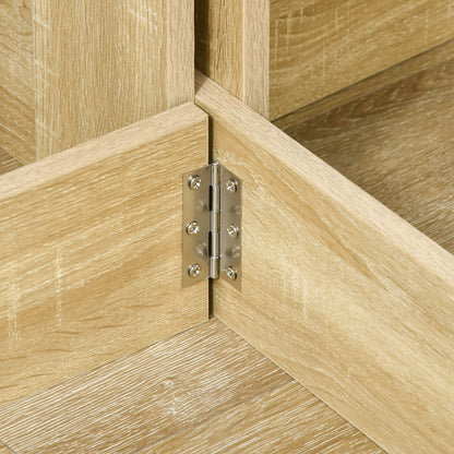 Folding Dining Table Kitchen Table with 2 Folding Wings Foldable Table for 2-4 Persons 104x76x73.7 cm Oak