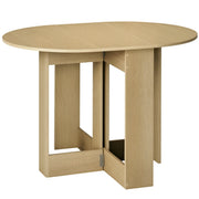 Folding Dining Table Kitchen Table with 2 Folding Wings Foldable Table for 2-4 Persons 104x76x73.7 cm Oak