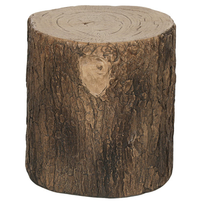 Decorative Garden Tree Trunk Ø38x42 cm Natural Style in Magnesium Oxide Use as Side Table Stool or Plant Stand Indoor and Outdoor