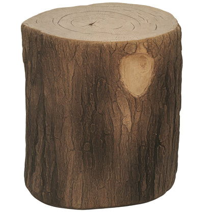 Decorative Garden Tree Trunk Ø38x42 cm Natural Style in Magnesium Oxide Use as Side Table Stool or Plant Stand Indoor and Outdoor